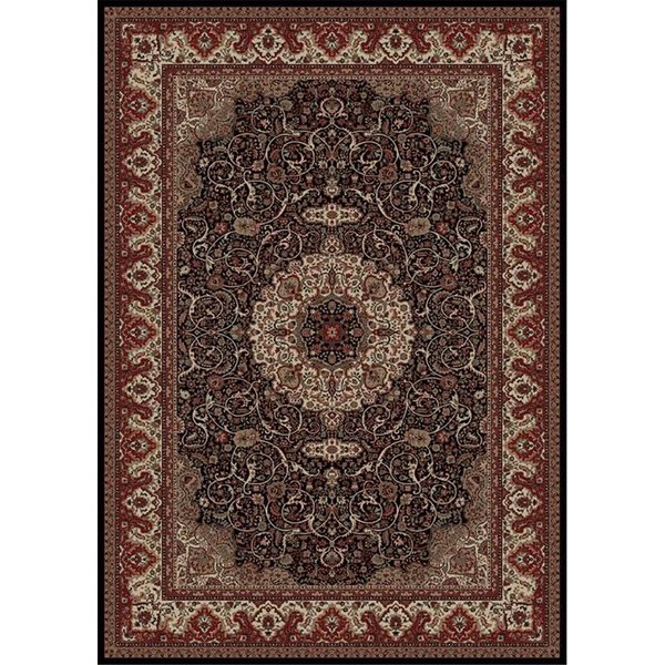 Concord Global 10 ft. 11 in. x 15 ft. Persian Classics Isfahan - Black 2033T